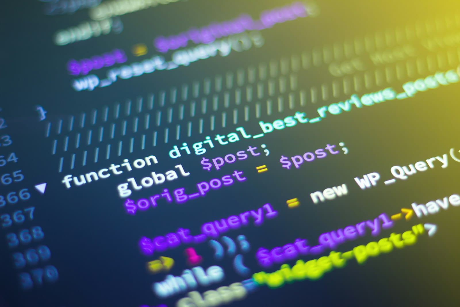 Code on a computer monitor